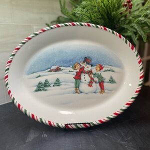 Kathy Ireland Once Upon a Christmas Oval Platter